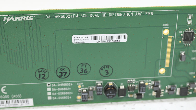 Harris DA-SR6802 Single Channel 1x4 SDI/ASI/SMTPE310 DA Distribution Amplifier