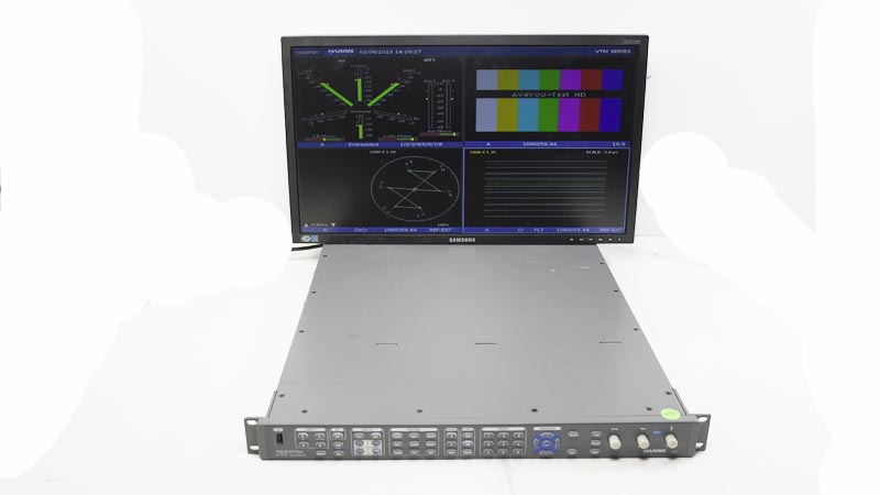 Harris Videotek VTM-4100 PKG Waveform Vector Monitor Opt 10 SD HD Audio A3-OPT-3 