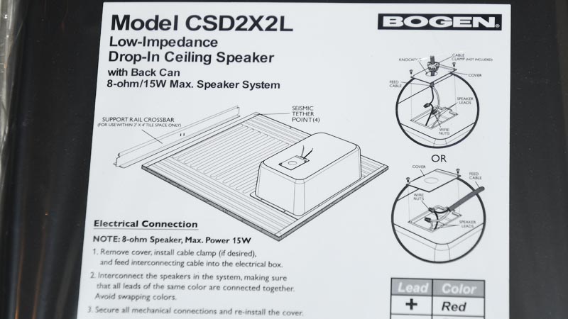 bogen drop in ceiling speaker